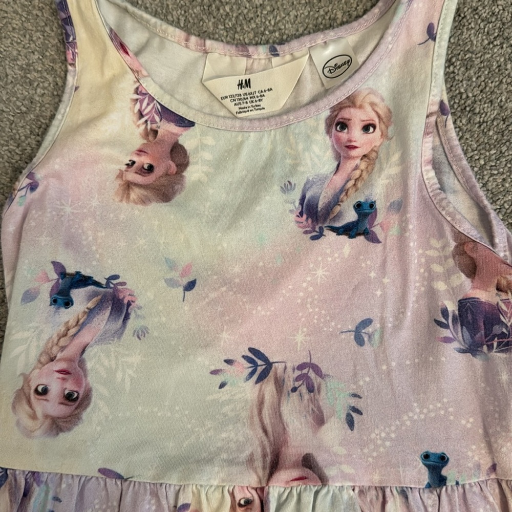 Two Frozen Themed Kids Dress - Size 6X/7 - Picture 5 of 12